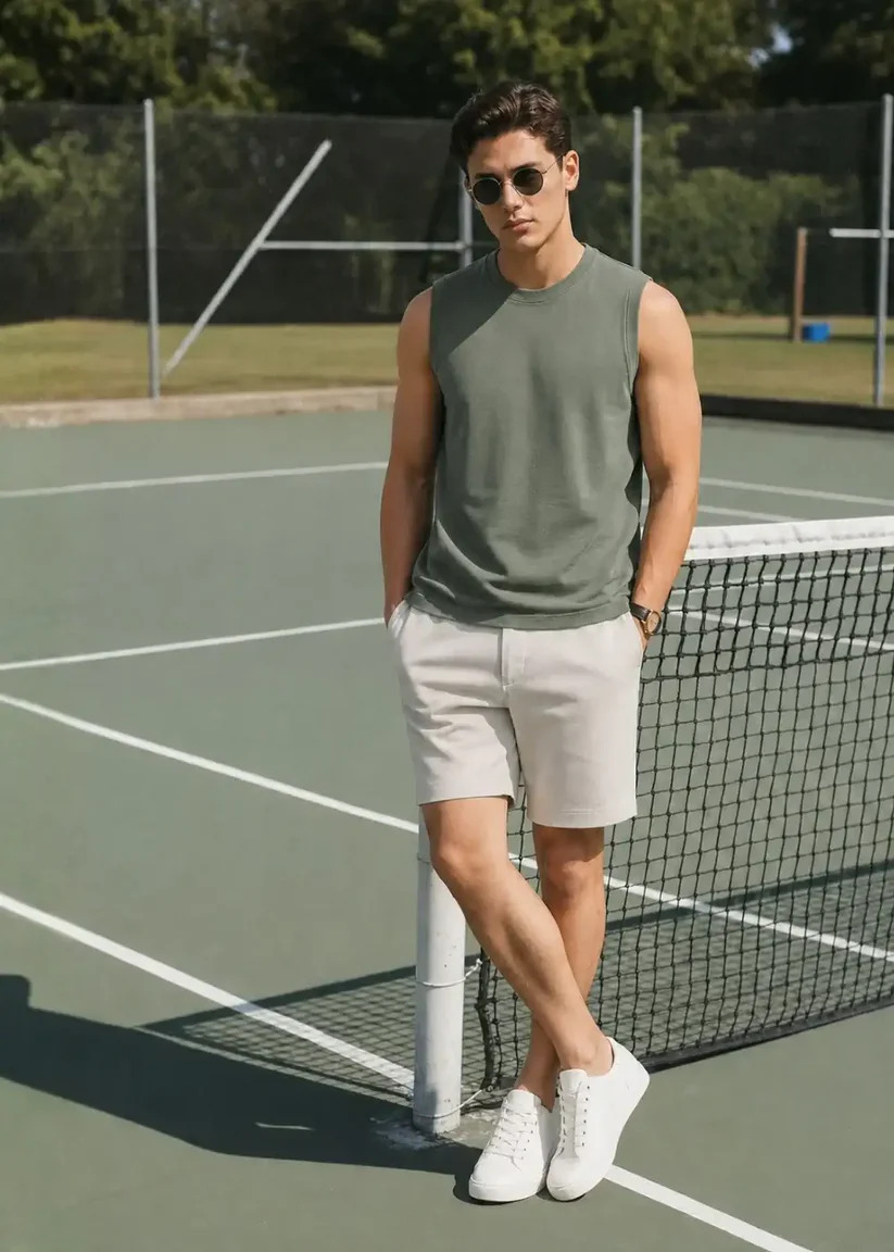Áo Tank Top Nam Form V-Shape