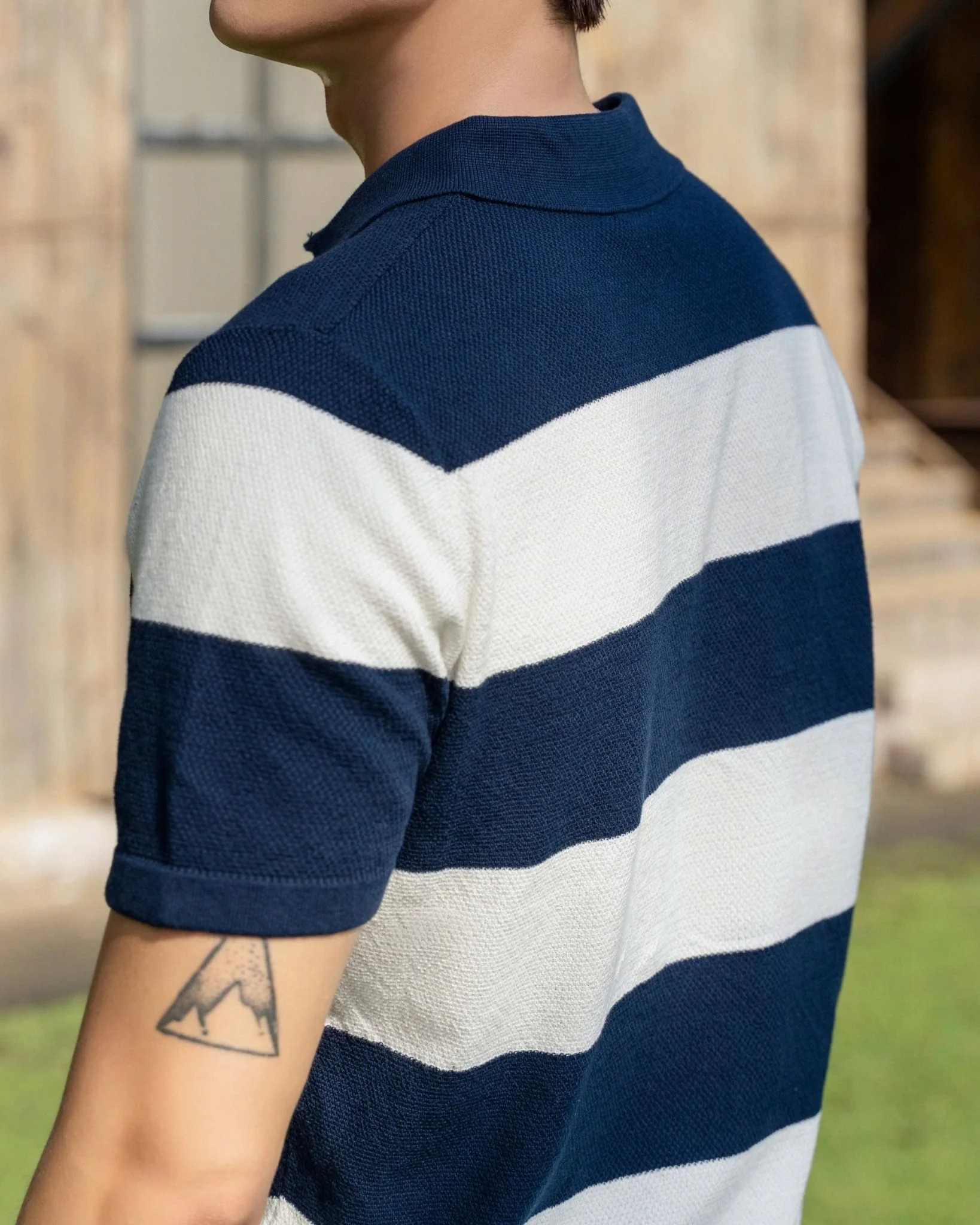 Áo Polo Nam Sọc Ngang Xanh Navy - Ảnh 6
